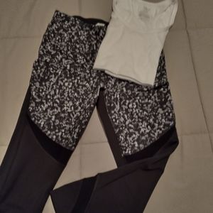 Avia Activewear Leggings with Racerback Top 2-piece bundle